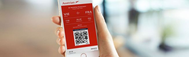 Im neuen Look: der Austrian Airlines Boardingpass